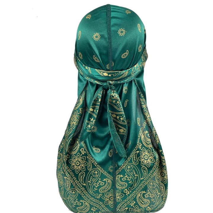Bandana sedosa Money Green Durag para venta al por mayor de Taelor Boutique