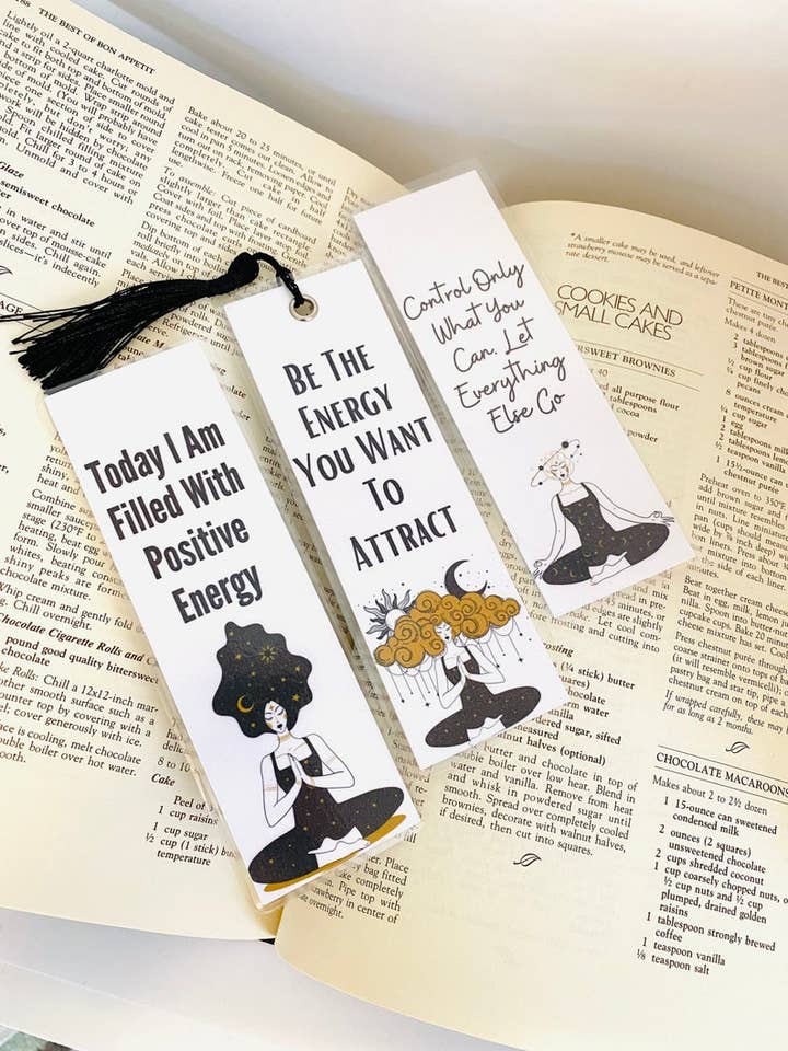 Bladwijzer met kwastje, manifestatie, positieve affirmaties voor wholesale door Jewels For Hope