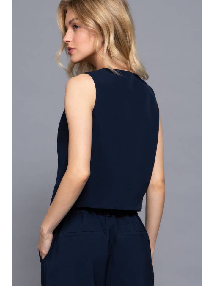 CC Wholesale Clothing - Wholesale Suit Vest - Women's - V-neckline W/front Button Closure Vest11