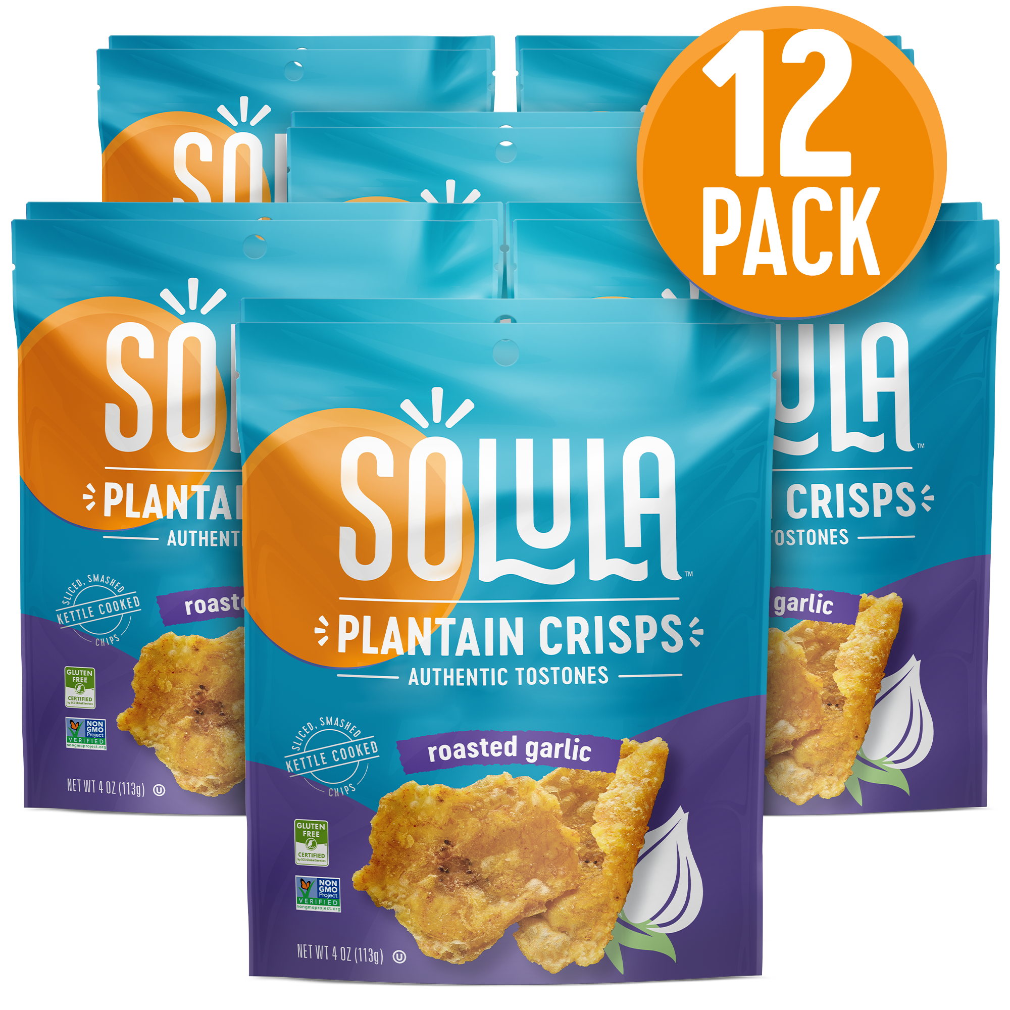 Solula - Wholesale Chips - Roasted Garlic Plantain Crisps10