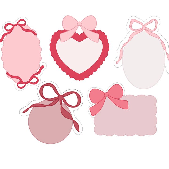 Bow Plaque Collection Cookie Cutters for wholesale by Maison’s Custom Cutters