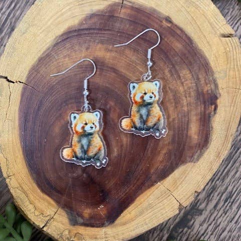 Briar layne - Wholesale Dangle Earrings - Chinese Red Panda Lover Earrings Gift Set