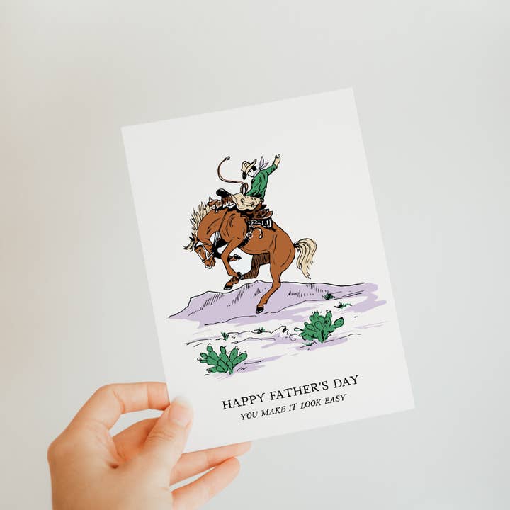 Antiquaria - Wholesale Father's Day Card - Bucking Bronc Father's Day Greeting Card