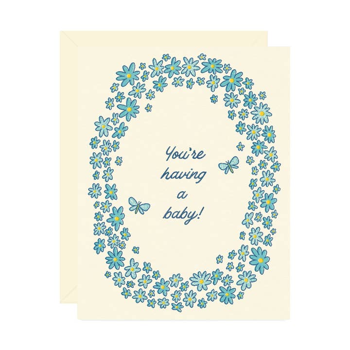 You're Having A Baby Greeting Card for wholesale by Wallflower Paper & Party