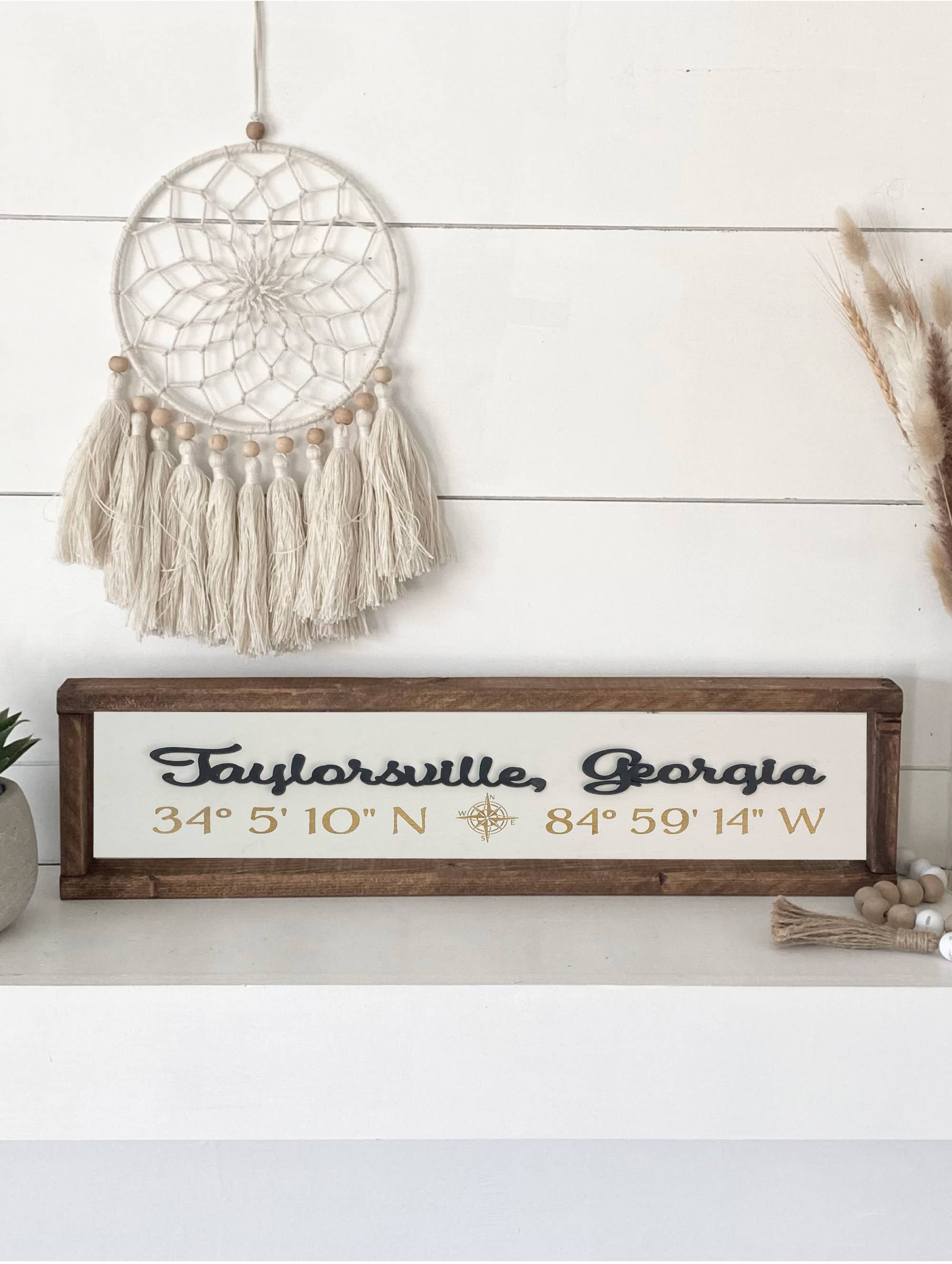 Pine Designs - Wholesale Sign - 24x6 "Any" City Sign -  Coordinates Wood Sign1