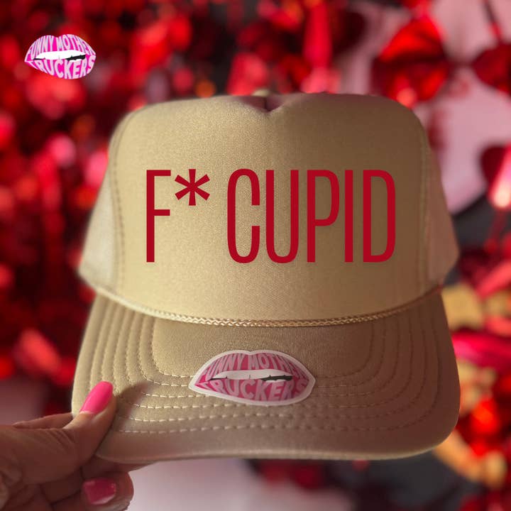 F* CUPID TRUCKER HAT for wholesale by Funny Mother Truckers
