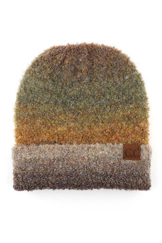 Hana - Wholesale Beanie - Women's - C.C Multi Color Ombre Mohair Cuff Beanie5