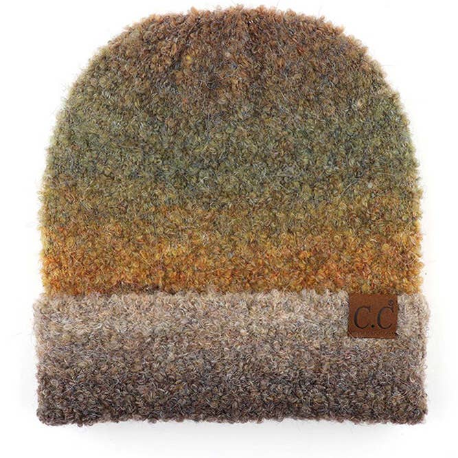 Hana - Wholesale Beanie - Dames - C.C Multi Color Ombre Mohair Manchet Beanie5