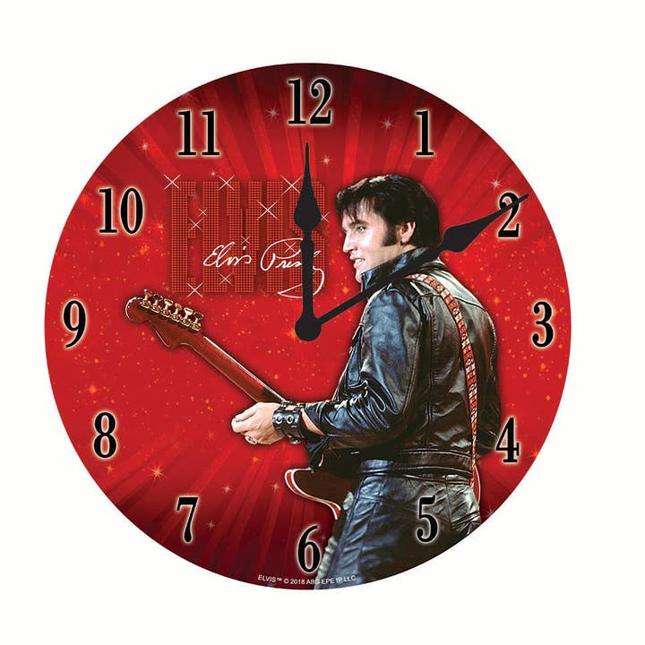 Elvis Wall Clock for wholesale by MID-SOUTH PRODUCTS