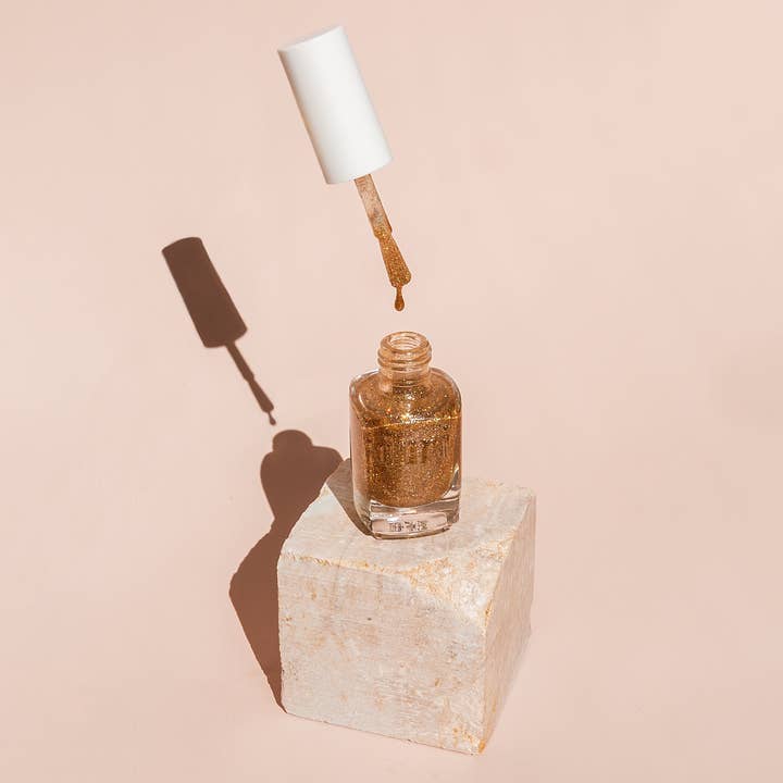 Duri Cosmetics - Wholesale Nail Polish - 178 All that Glitters, Gold Glitter Nail Polish4