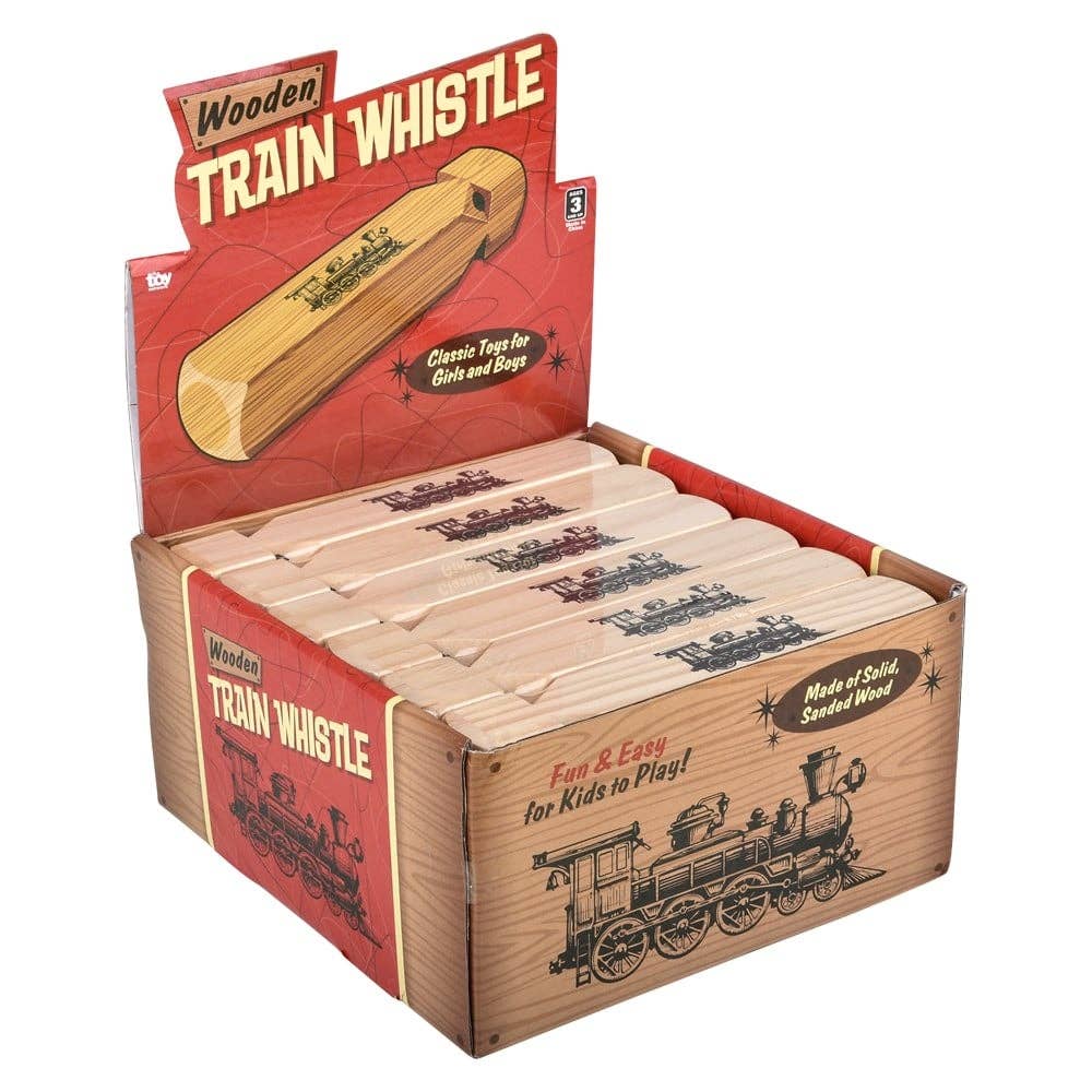 La Luna Bella - Toys - Wholesale Wood Toy - Kids - 7.5" WOODEN TRAIN WHISTLE LLB Wood Toy - Kids4