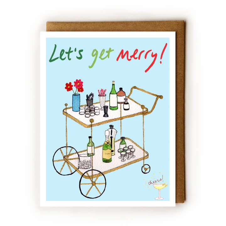 Laten we vrolijk worden! Blanco kaart voor wholesale door Tamara Garvey Illustration