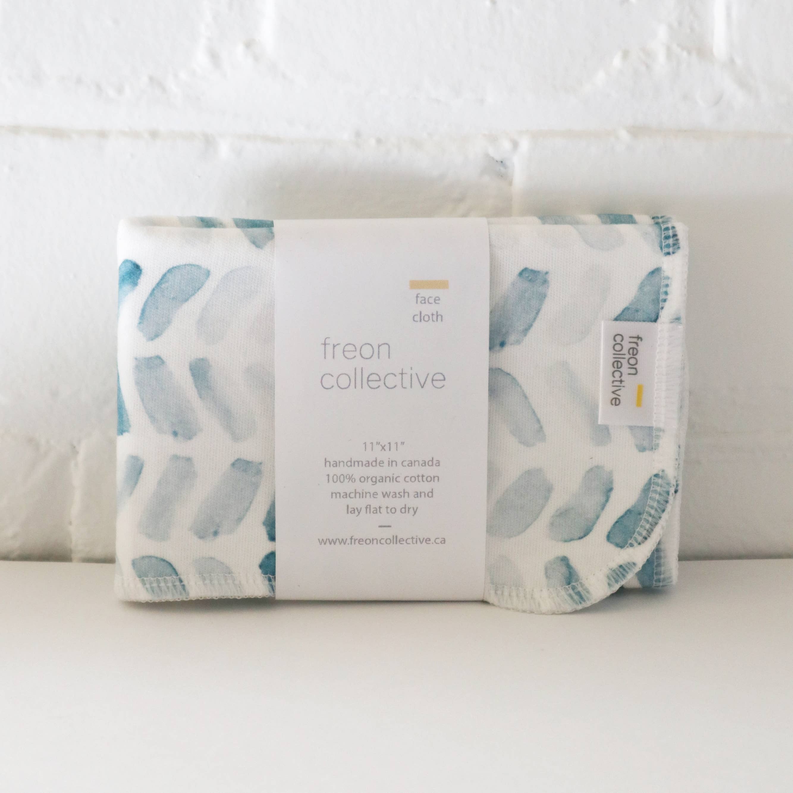 Freon Collective – Pano de lavagem por atacado – Pano facial de algodão orgânico - Chevron aquarela4