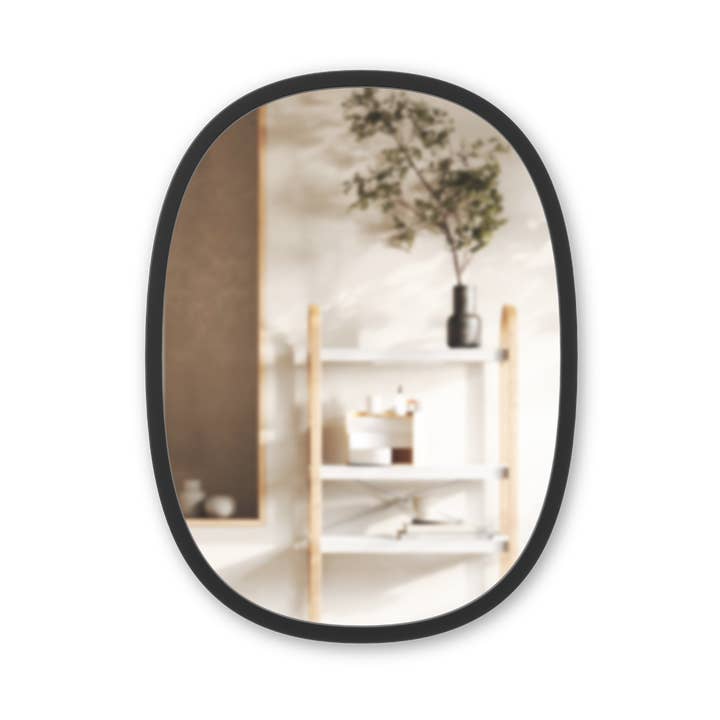 Black Hub Oval Mirror for wholesale on Faire1