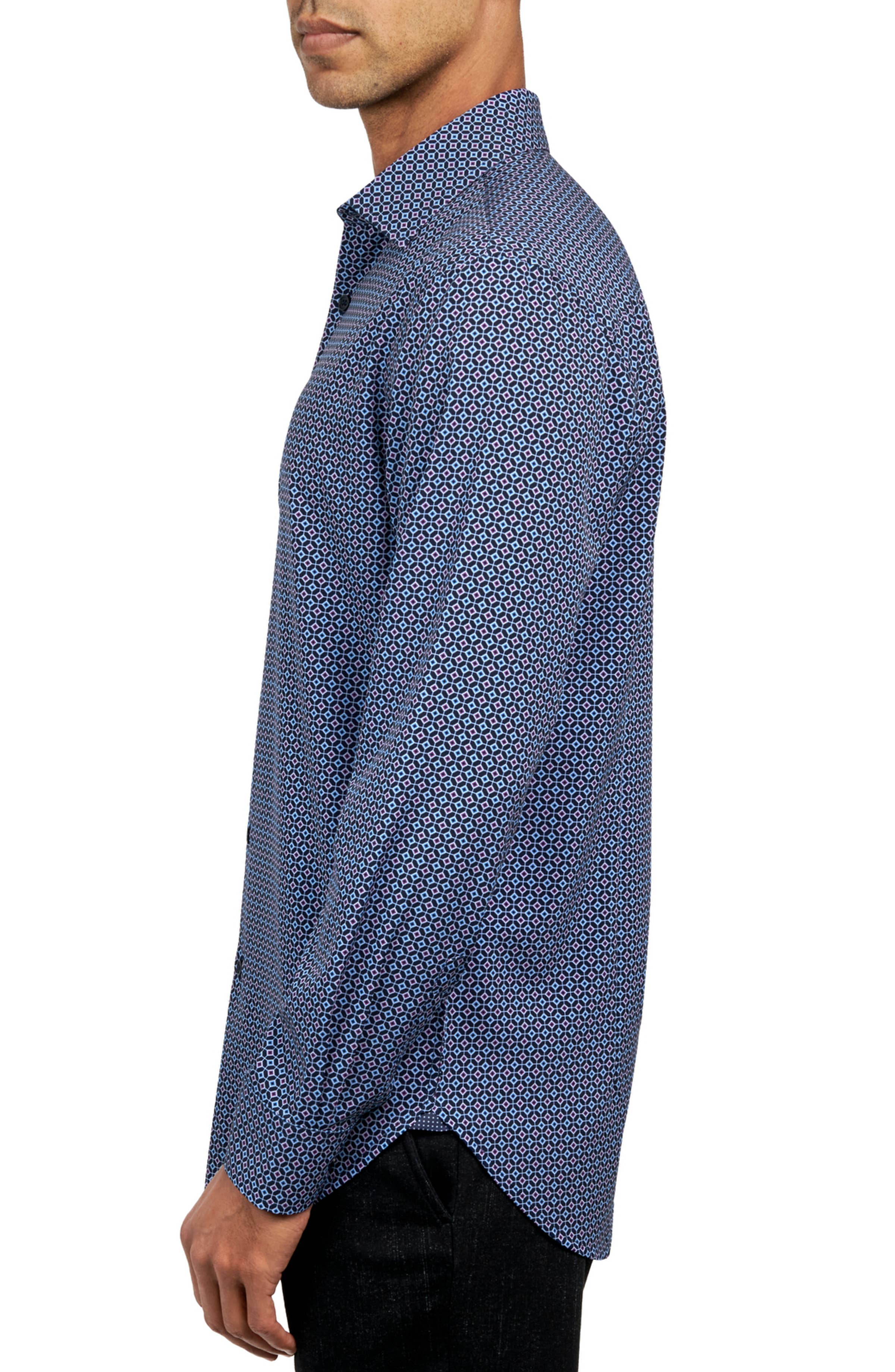 W.R.K - Venta al por mayor Camisa con botones - Hombre - CAMISA DE VESTIR AJUSTADA DIAMOND GEO ELÁSTICA EN 4 DIRECCIONES2