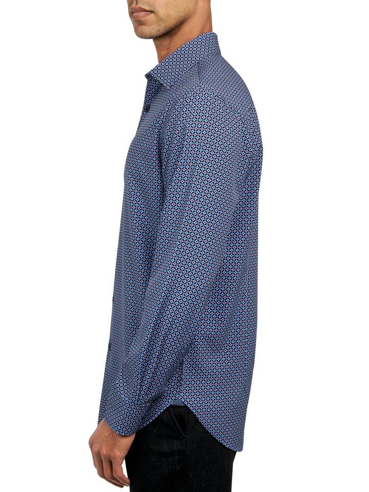 W.R.K - Venta al por mayor Camisa con botones - Hombre - CAMISA DE VESTIR AJUSTADA DIAMOND GEO ELÁSTICA EN 4 DIRECCIONES2