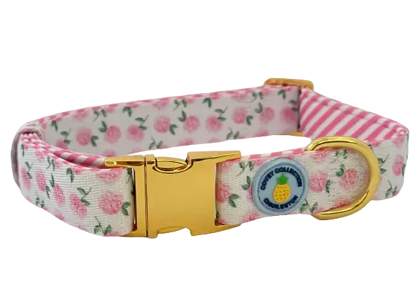 Covey Collection - Wholesale Pet Collar - Dog - Pink Hydrangea Dog Collar 1