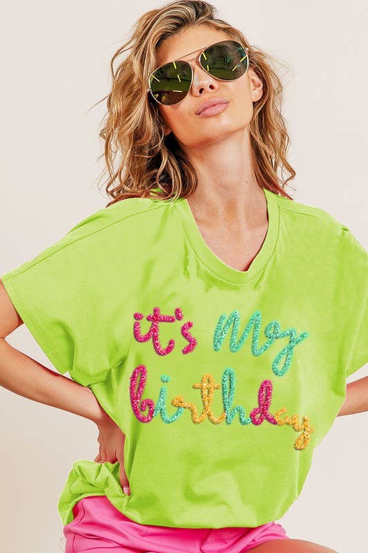 Vanilla Monkey - Wholesale Tunic - Women's - Metallic Letter Short Dolman Sleeve Top7