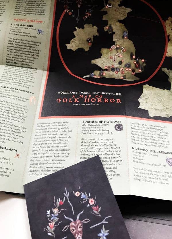 Herb Lester Associates – wholesale Map – Woodlands Dark and Days Bewitched - England Horror Map1