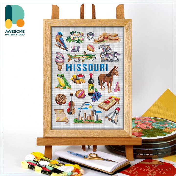CS1916 Missouri Collection, Counted Cross Stitch Kit for wholesale by Awesome Pattern Studio