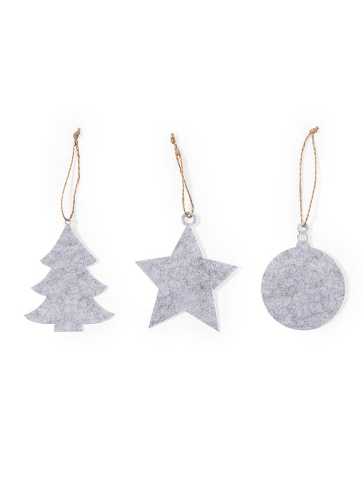 New Set of 3 Sublimable Felt Christmas Ornaments for wholesale by STAR WAY, S.L.