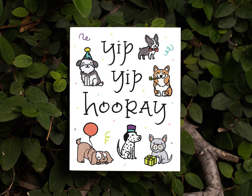 Lacelit | Stationery & Gifts by Kimberly Kuniko - Wholesale Birthday Card - Yip Yip Hooray | Birthday & Congratulations Card0