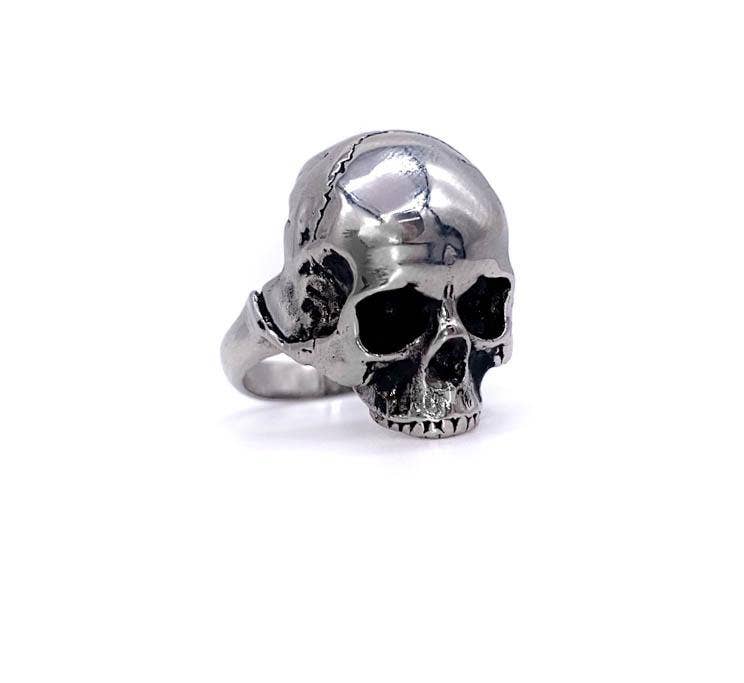 Mysticum Luna - Wholesale Cocktail/Statement Ring - Hel Skull Ring | Gothic Anatomical Jewellery Alternative3