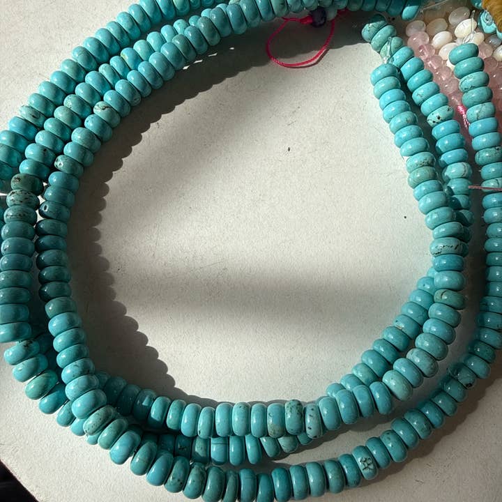 Sonya Renee Jewelry - Wholesale Beaded/Pearl Necklace - Lilly Gemstone Bead Necklace multi-color 8mm opals jade 56