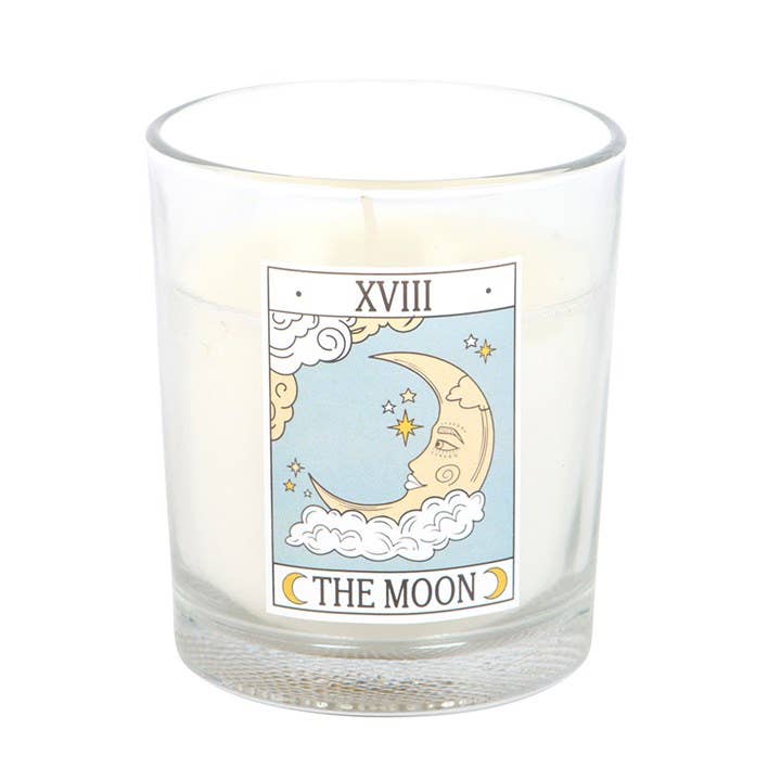 Something Different Wholesale - Wholesale Jar/filled candle - The Moon Vintage Tarot Card Vanilla Candle2