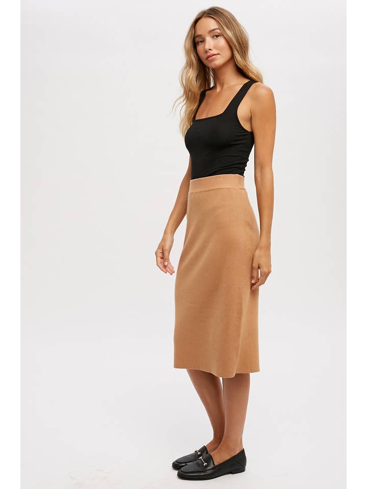Bluivy - Wholesale Skirt - Women's - H LINE MIDI SWEATER SKIRT9