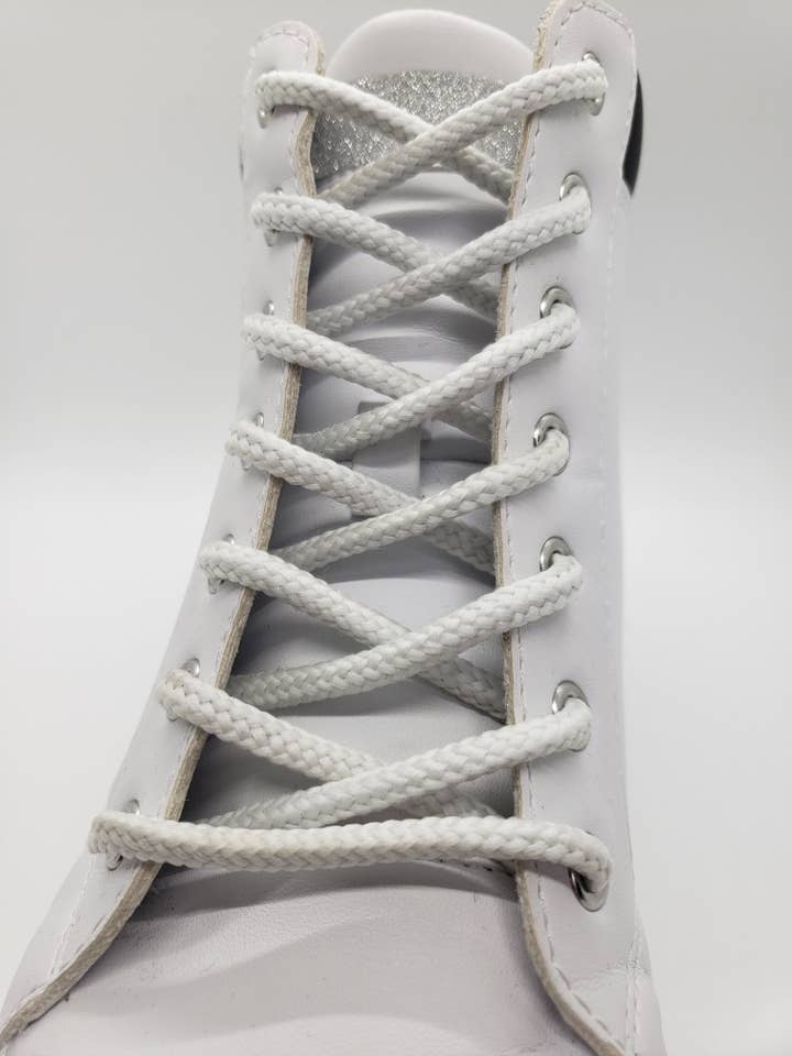 Round Glow in the Dark Shoelaces - White for wholesale by The Shoelace Factory