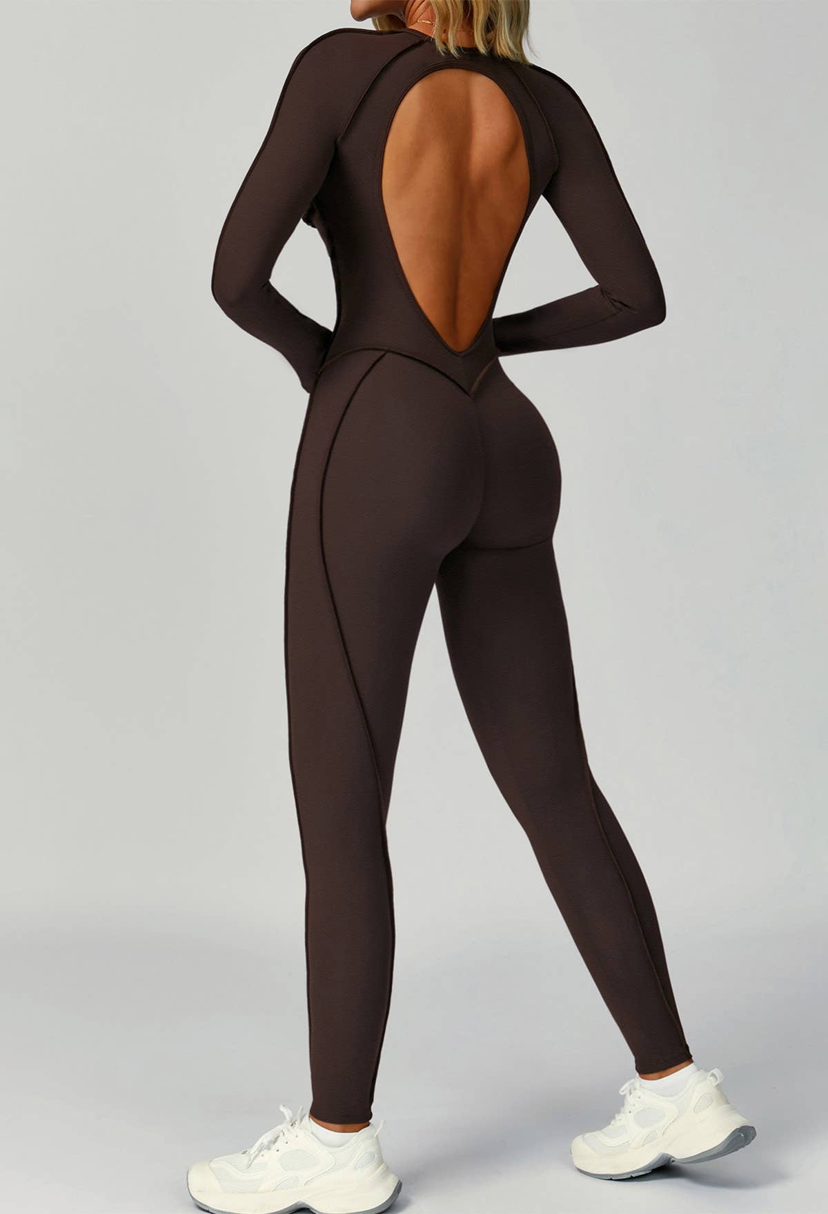 Crave by FW – wholesale Unitard – Dam – Långärmad rygglös yoga one-piece jumpsuit8