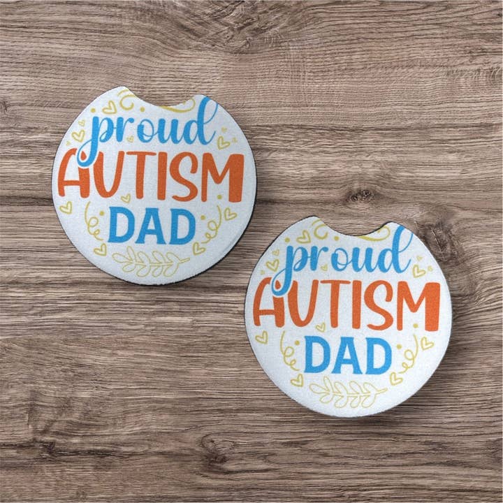 Proud Autism Dad | Car Coasters for wholesale by Corksee