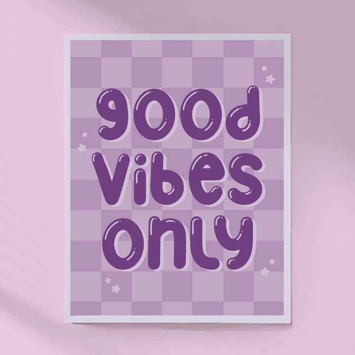 Good Vibes Only - Stampa artistica da parete per la vendita all'ingrosso da parte di Rosage Studio