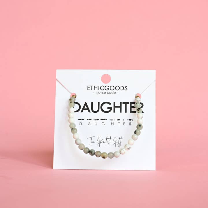 ETHICGOODS - Wholesale Beaded Bracelet - Morse Code Bracelet | DAUGHTER