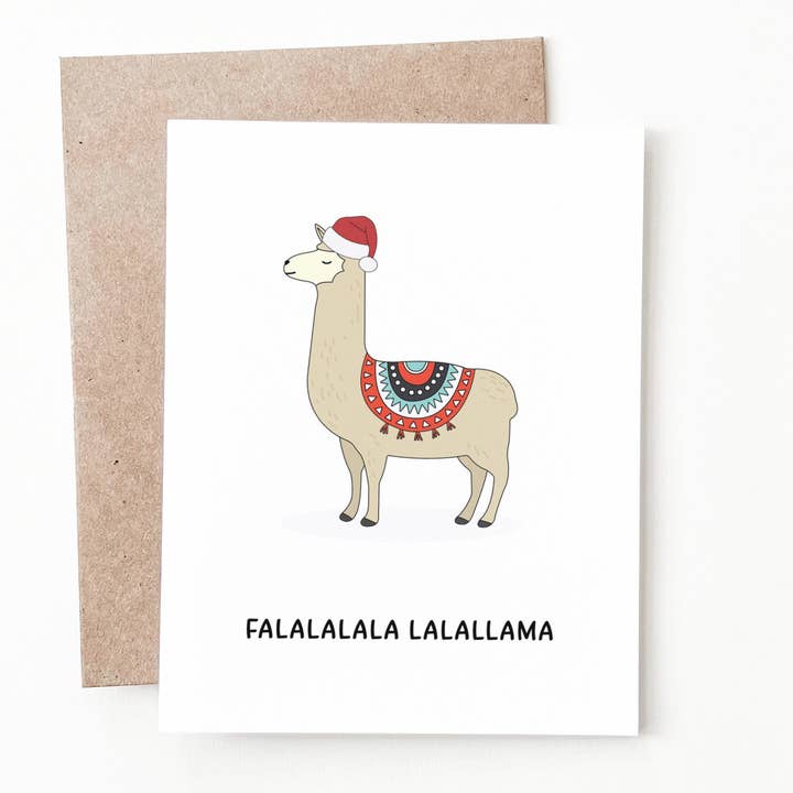 Tarjeta de Navidad Llama para venta al por mayor de Nine Two Design
