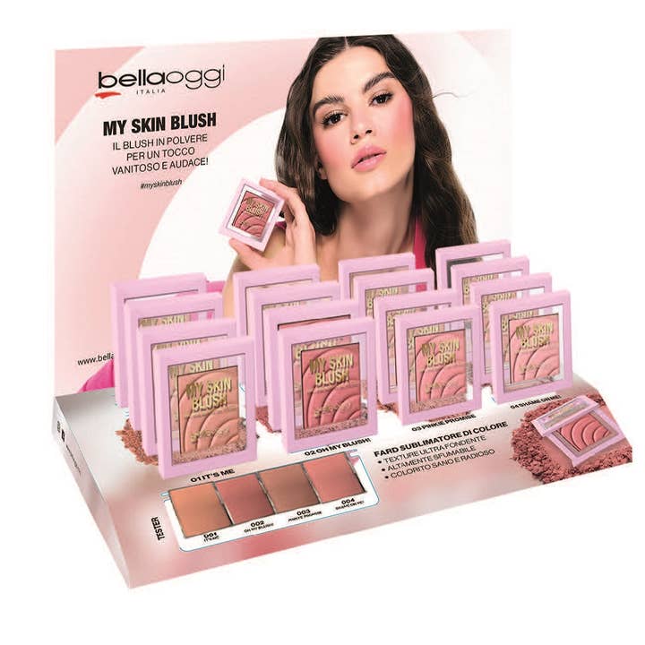 Thekenaufsteller „My Skin Blush” für den Großhandel von bellaoggi