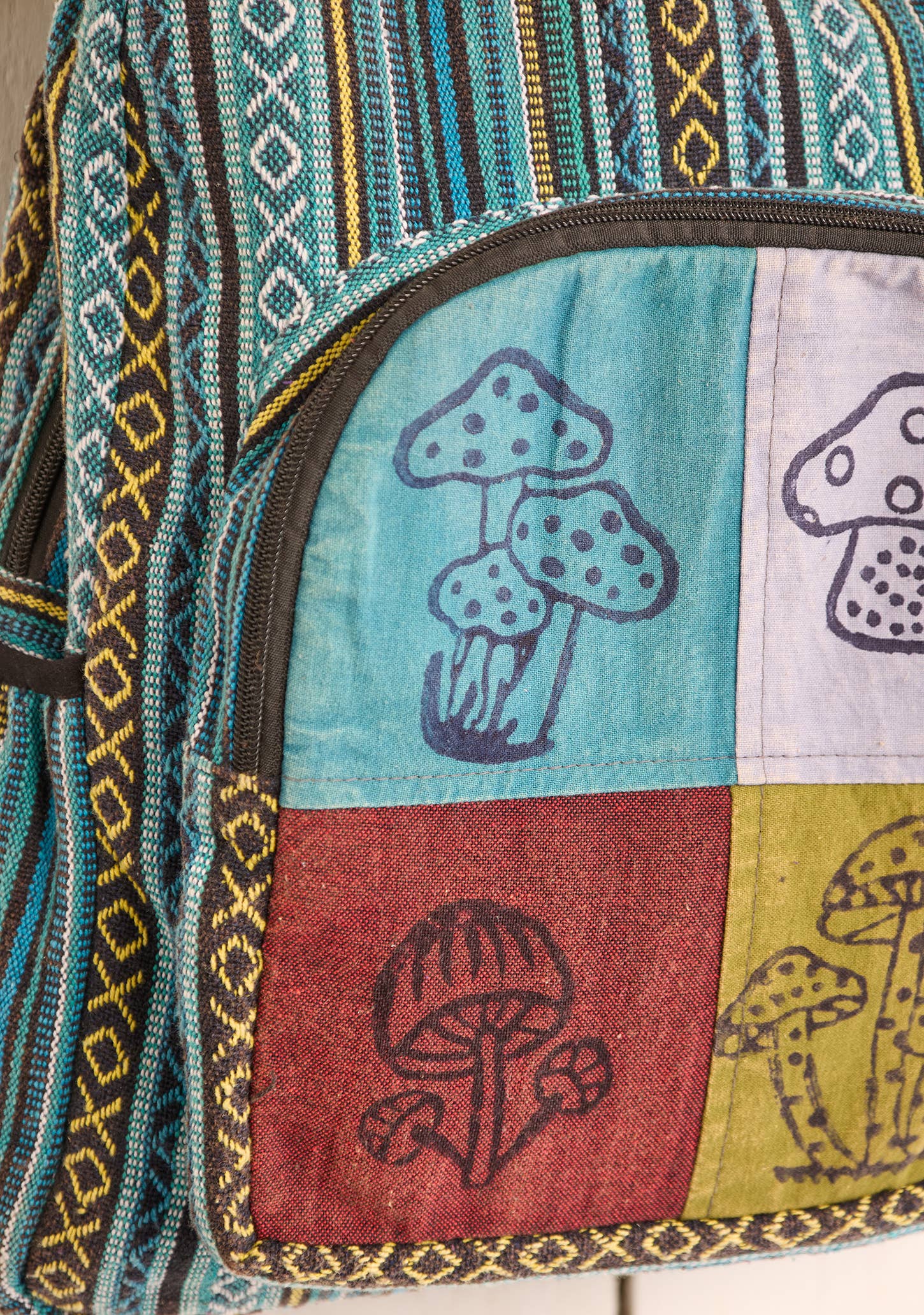 Namaste - Wholesale Backpack - Unisex - Patchwork Mushroom Backpack2