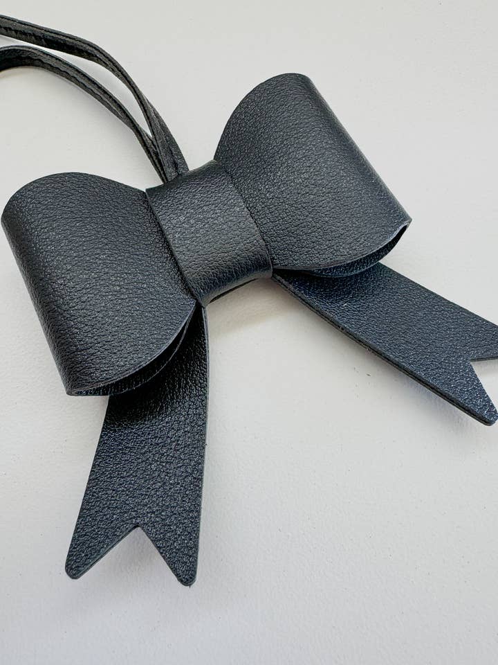 Ebony Bow Bag Charm for wholesale by Angus The Label