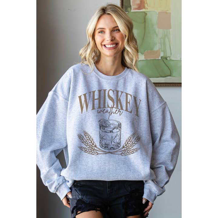 BLUME & CO. - Wholesale Graphic Sweatshirt - Women's - WHISKEY WEATHER Oversized Graphic Sweatshirt0