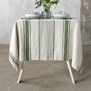 LinenMe – Engroshandel Dug – Linned dug Forest Green Natural Provence0