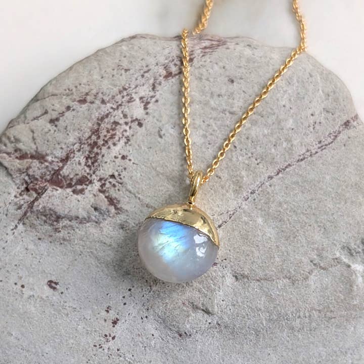 Orb Moonstone Juni Födelsedagssten Halsband för wholesale av Lapis London