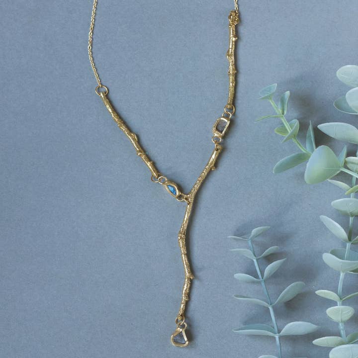 Sticks & Stones Necklace for wholesale by Emilie Shapiro Jewelry