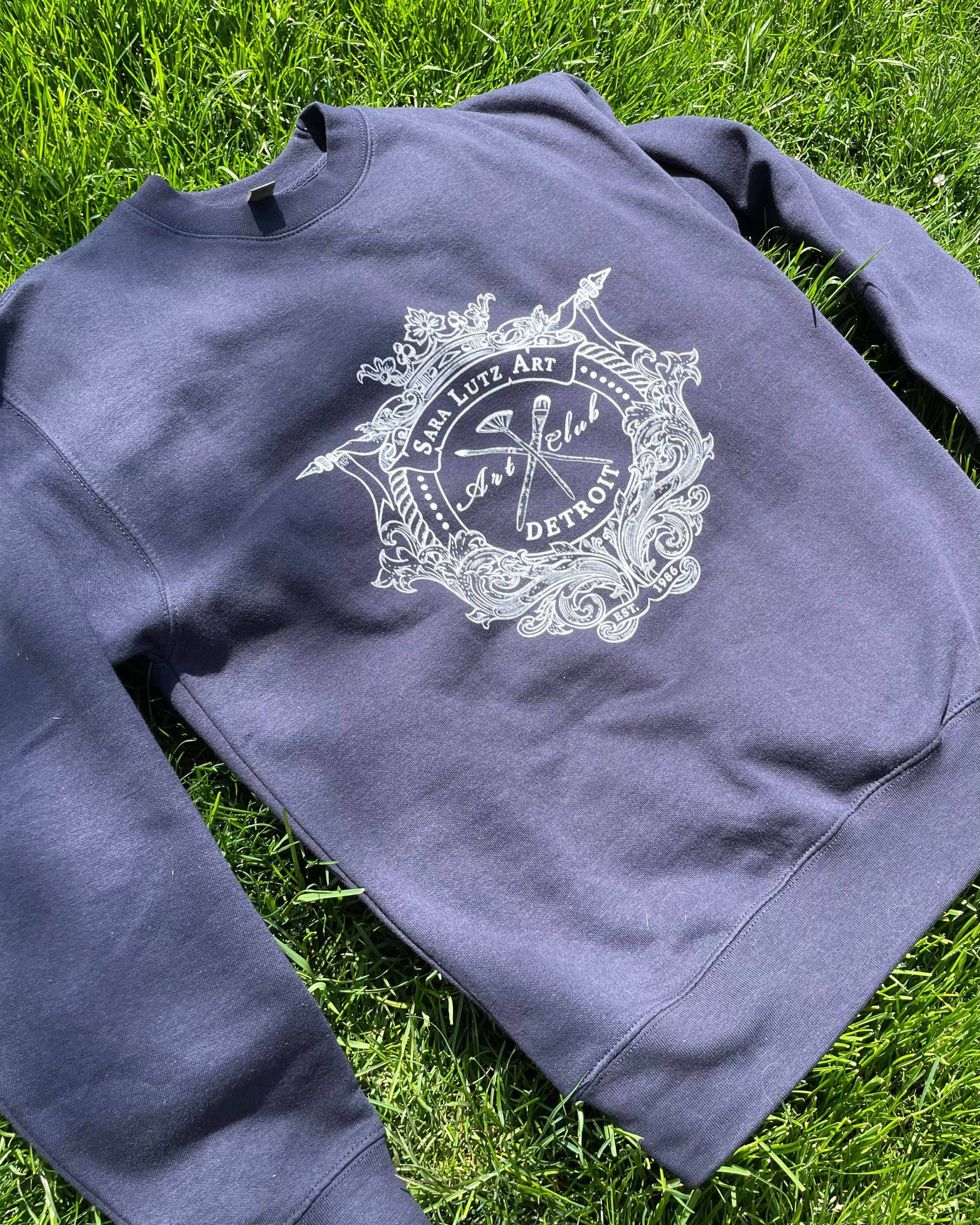 Sara Lutz Art - Wholesale Graphic Sweatshirt - Unisex - Art Club Crest Sweatshirt3