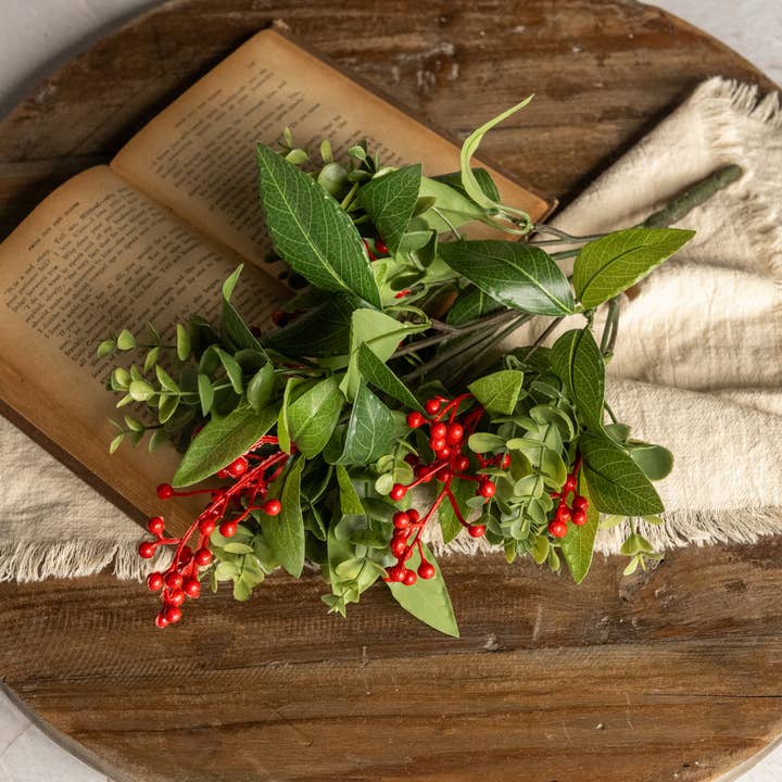 BUISSON DE LAURIER, DE BUIS ET DE BAIES DE 16" pour la vente par Ragon House