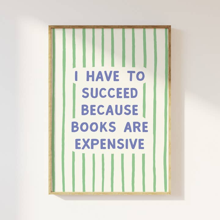 Funny Book Print for wholesale by April Lane Art