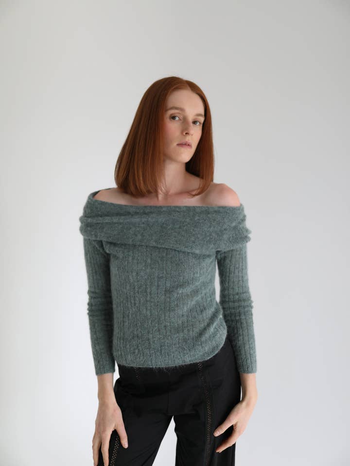 Top in Maglia Aerea Verde per la vendita all'ingrosso da parte di Oneiric