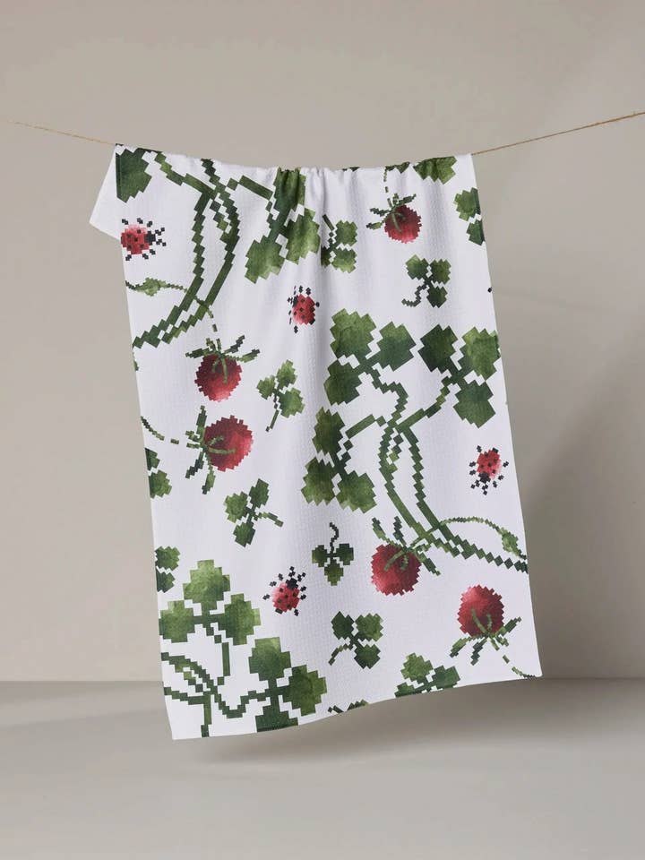Ladybug Fields Tea Towel for wholesale by Geometry