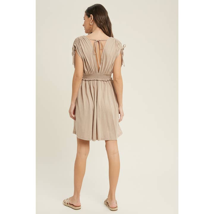 Wishlist Apparel - Wholesale Dress - Women's - Romantic Dolman Mini Dress with Tie Back WL21-6170