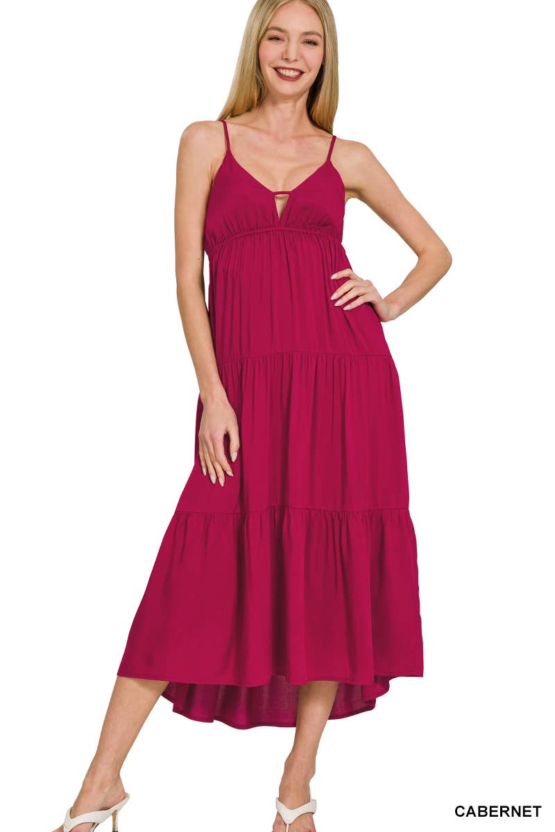 42POPS - Venta al por mayor Vestido - Mujer - ,.....Vestido midi con volantes y tirantes ajustables Sweetheart17